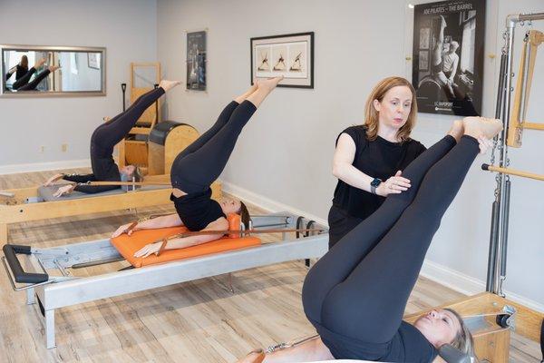 We offer private, duet, and trio pilates sessions.