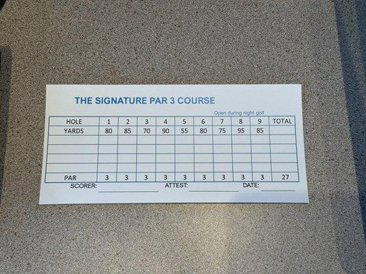 Par 3 course