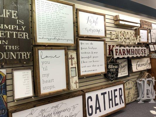 Signs and home decor!