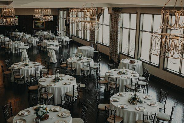 Reception venue, just outside the ceremony room. It overlooks downtown Colorado Springs