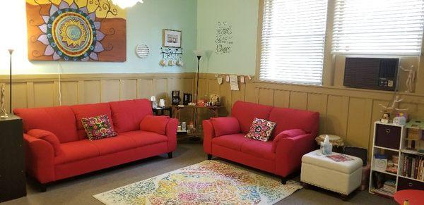 Group room and child play therapy space