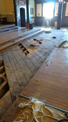 Church floor repair