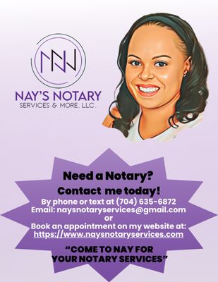 Need a Notary?
Contact me today!