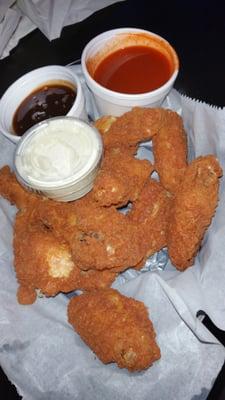 Party Wings w/Honey BBQ, Buffalo  & Ranch Sauces