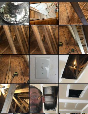 Add attic access with attic door and plywood