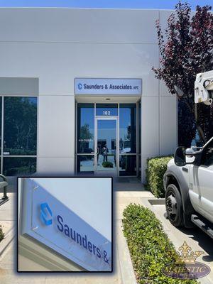 Saunders & Associates APC Business Signs Made by Majestic Sign Studio in Corona