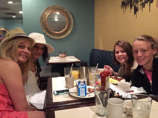 Group enjoying breakfast