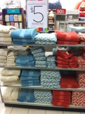 Sale on towels.