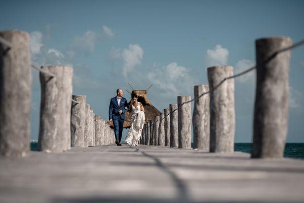 Bride and Groom in Mexico