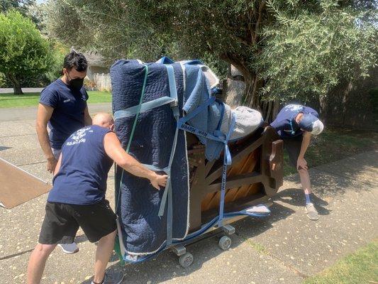 Photo 3: Moving Steinway into house