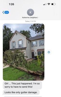 damage to gutter