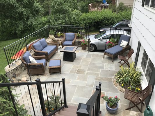 Blusestone patio on the lower level.