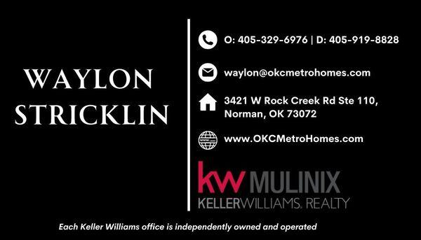 Waylon Stricklin - Keller Williams Realty Mulinix