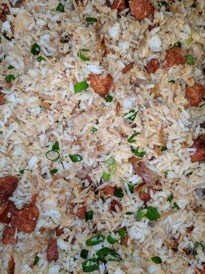 Portuguese sausage fried rice