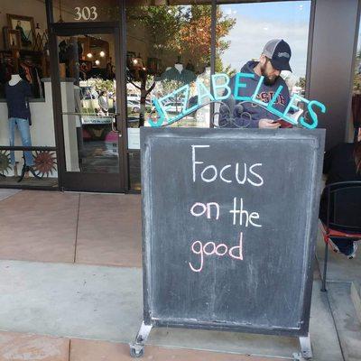 Daily signs they post in front of the store