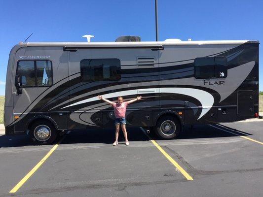 My co-pilot in Casper, Wyoming where all the western trails converge: pony express, California, Oregon, and Mormon trail. Cool experience.