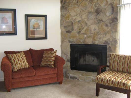 Fireplace in 3BR condo