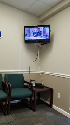 TV in waiting room