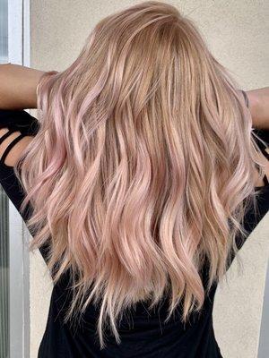 Pastel Pink Balayage