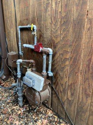 Install new earthquake valve after the gas meter