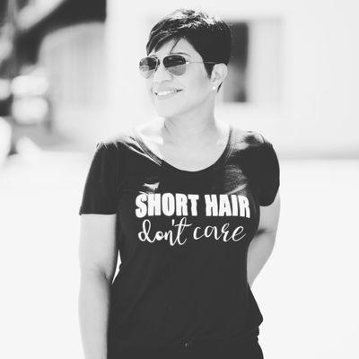 Short hair don't care.