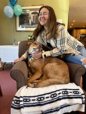 Our team member Sarah and her pup Nico