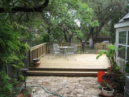 A cozy and inviting outdoor space