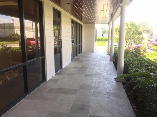 Make the entry to your business or home look great with a decorative concrete finish.