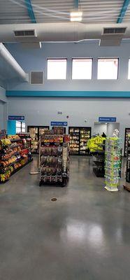 More aisles getting stocked and filled as this is brand new facility brand new building