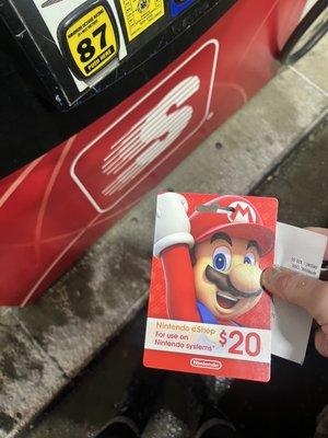 Utilizing the monthly double fuel points adds up. Got this $20 Nintendo Card for FREE!