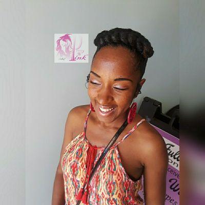 Half Halo braid on natural hair