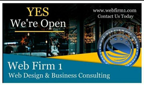 Web Firm 1 promotional flyer. www.webfirm1.com