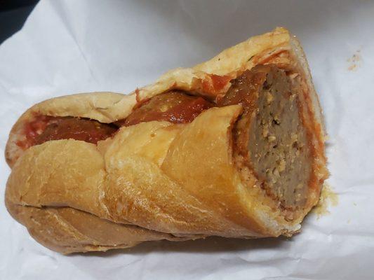 Meatball sub. (This is half of a large)