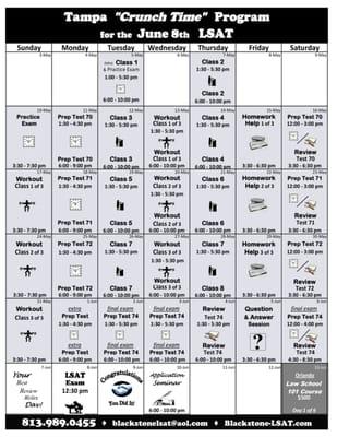 Tampa June 2015 Crunch Time Calendar