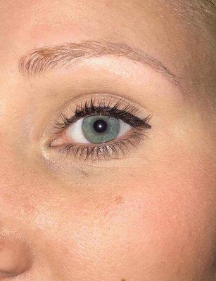 Blonde microbladed brow.  1st session