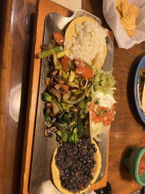 Vegetarian fajitas