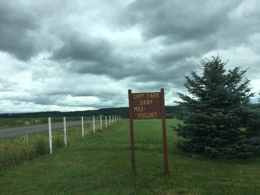 Sign near the road