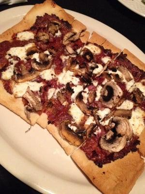 Flat bread pizza add goat cheese!