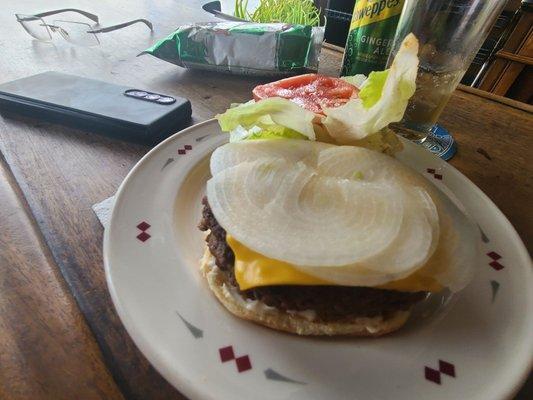 Hand made beef patty