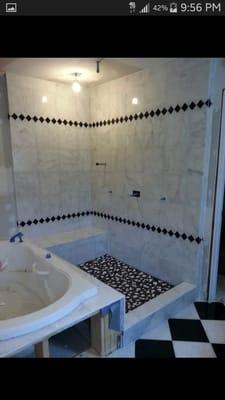 Shower marble complete