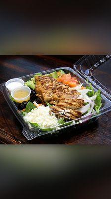 Large grilled chicken salad with a drink $7.99