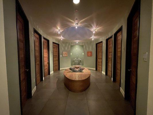 Individual private bathroom suites.