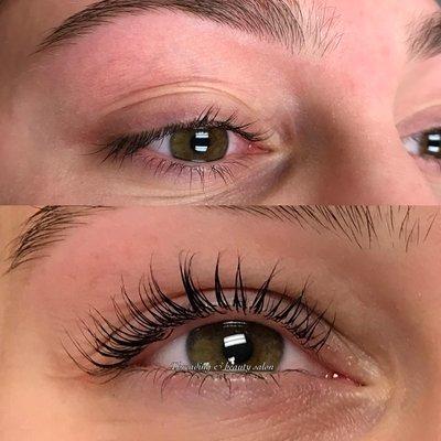 Lash lift and tinting