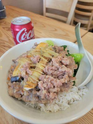 Salted Fish Meat Patty Rice