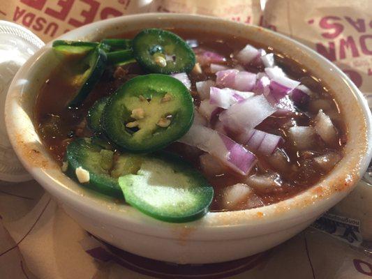 Killer turkey chili. I'd 100% get it again.