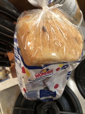 Two roaches packaged in wonder bread. Purchased in Food Way - Ralph Ave,