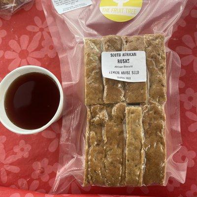 It's a rooibos & rusks kind of Tuesday @ South Berkeley Farmers' Market.