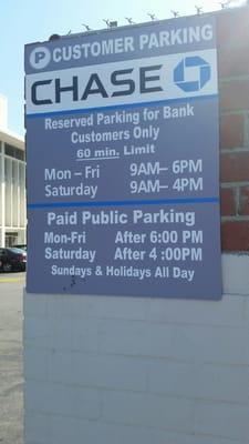 Beware of their parking. They ticket your car if you should happen to step off the curb from their bank property for a moment.