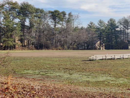 Soccer field and bleachers