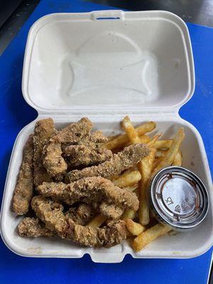 An Idaho, original, finger steaks! Try our homemade cocktail style dipping sauce.